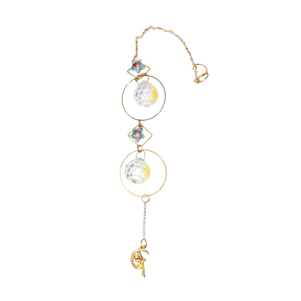 Crystal Suncatchers Hanging Decor, Prism Sun Catcher with Chain and Hook - Picture 7 of 7